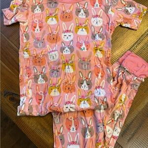 Adorable Pink little sleepies Bunny Kids Pajamas